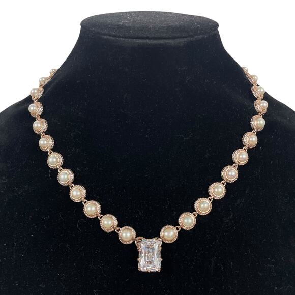 Eddie Borgo Freshwater Pearl Necklace & Bracelet 2pc Set Rose Gold - Picture 3 of 16